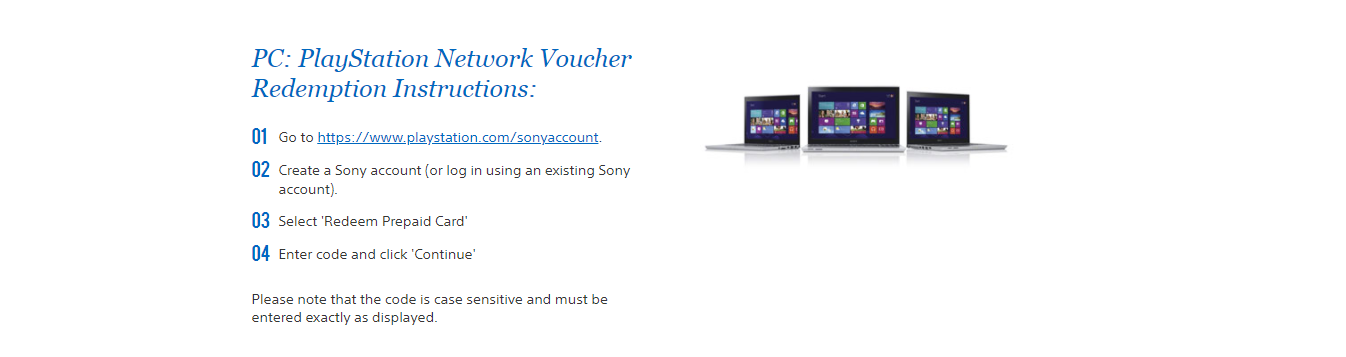 USA 1 year PS PLUS Playstation PC voucher redemption instructions